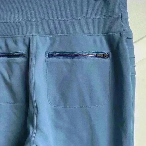 Athleta Venice Moto Jogger Cottage Blue Spandex Loose leggins fit size S - Picture 11 of 12